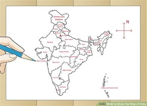 How To Draw The Map Of India With Pictures Wikihow