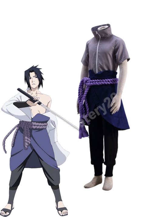 Anime Naruto Uchiha Sasuke 3th Cosplay Costume Halloween Anime S 2xl