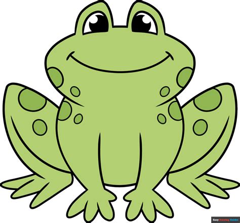 How To Draw A Frog Easy Step By Step Drawing For Kids