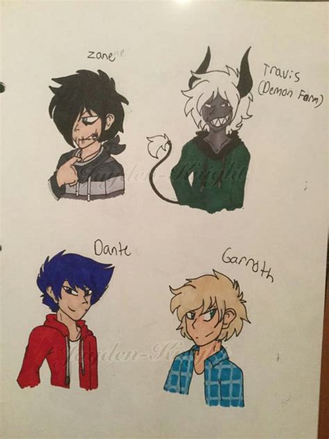 Garroth Senpia Zane Dante Travis Demon Form Minecraft Anime