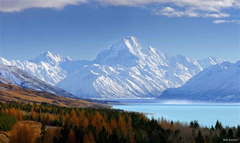 38773am00 Aoraki Mount Cook 3754m And Lake Pukaki In Winter Mt La