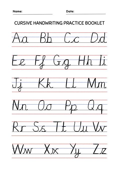 Free Printable Cursive Writing Worksheet 6 Kiddoworksheets