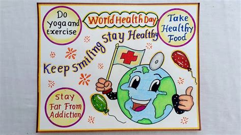 World Health Day Drawing Easy Steps How To Draw Health Day Poster