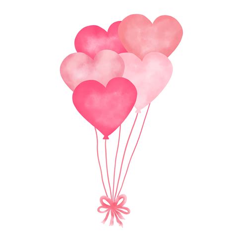 Pink Heart Balloon Png Clip Art Image Png Graphic