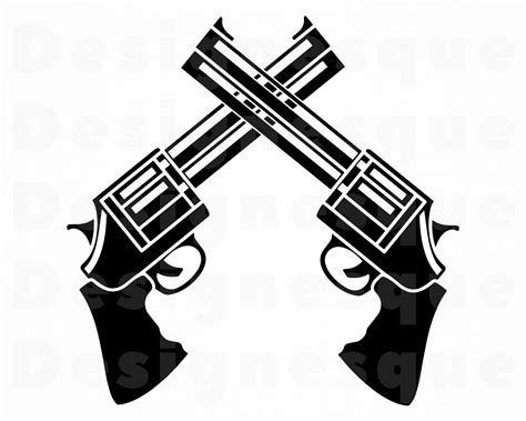 Pistol Svg Clipart Png Eps Revolver Files For Cricut Dxf Weapon Svg