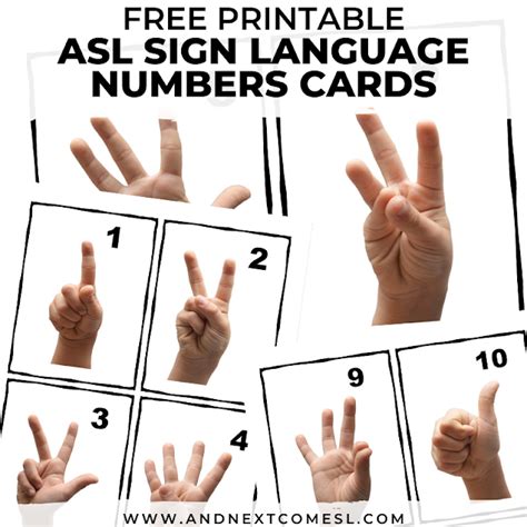 Printable Asl Numbers