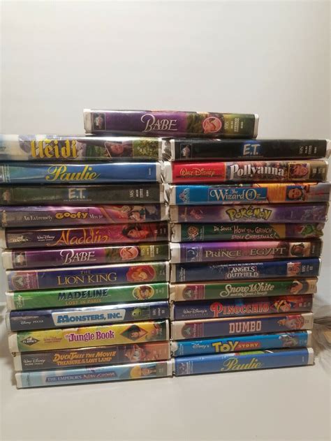 Lot Of 25 Classic Disney Mca Dreamworks Warner Bros Vhs Movies