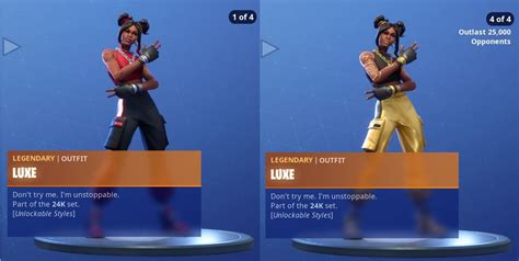 All Fortnite Season 8 Luxe Battle Pass Skin Styles Fortnite Insider