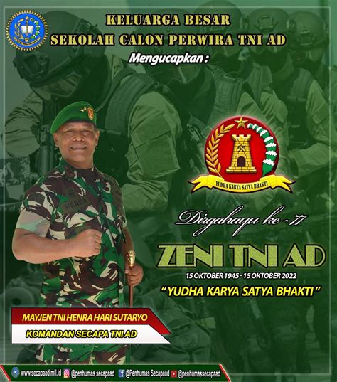 Dirgahayu Ke 77 Zeni Tni Ad 15 Oktober 1945 15 Oktober 2022 “yudha