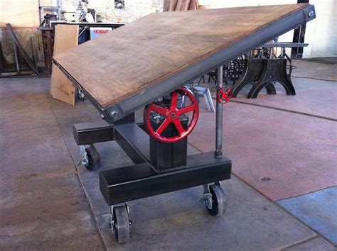 Architects Crank Table In Stock Vintage Industrial Furniture