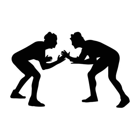 Wrestling Silhouette Art 7194106 Vector Art At Vecteezy