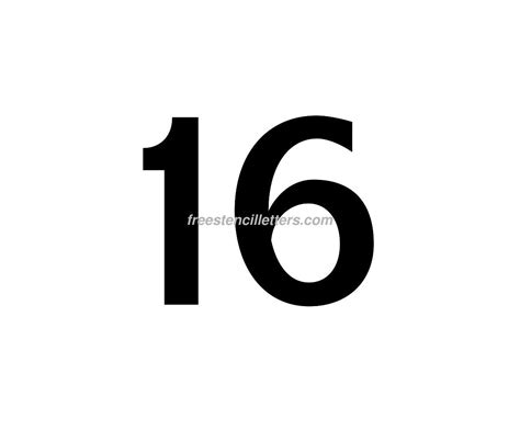 4 Best Images Of Printable Number 16 Printable Number 1 Printable