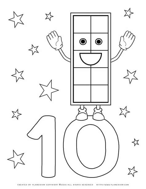 All Seasons Coloring Page Number Pattern Six Planerium