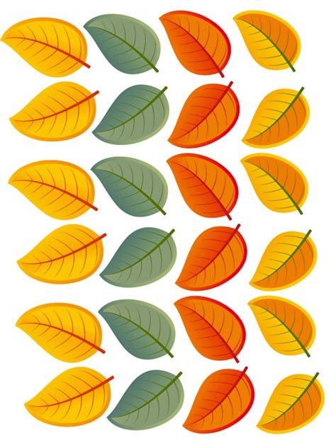 Colored Leaves Printable