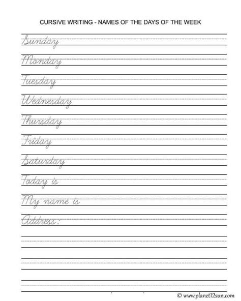 4th Grade Free Printable Cursive Worksheets Kidsworksheetfun