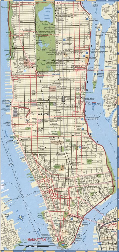 Printable Manhattan Map With Streets And Avenues