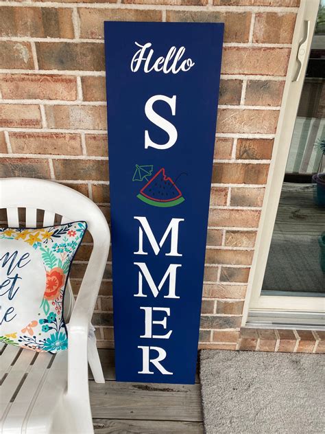 Hello Summer Porch Sign Etsy