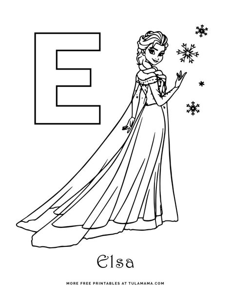 Free Printable Disney Alphabet Coloring Pages Tulamama