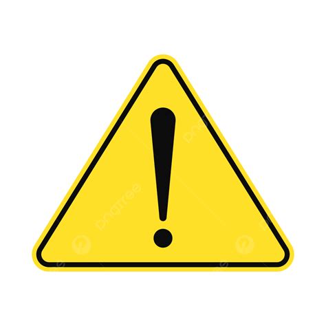 Hazard Warning Sign In Yellow Color And Black Line With Triangle Shape