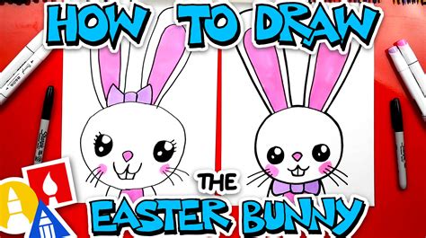 How To Draw A Big Easter Bunny Portrait Art For Kids Hub