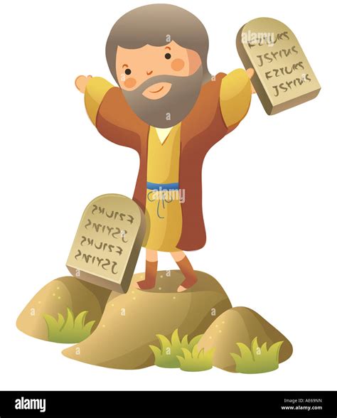 Moses And The Ten Commandments Clipart