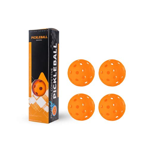 Outdoor 40 Hole Orange Pickleballs Beesoul Sports