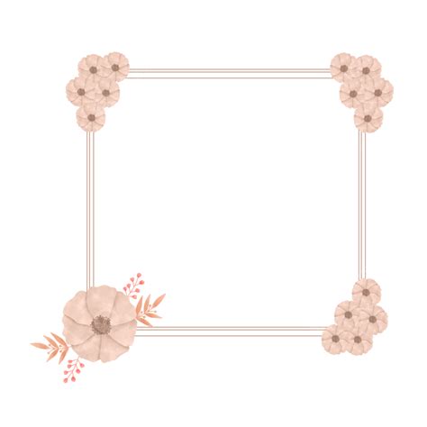 Brown Aesthetic Png Picture Aesthetic Brown Flowers Frame Illustration