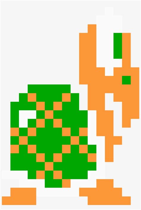 Smb1 Koopa Pixel Art Grid Koopa Troopa Pixel Art Grid