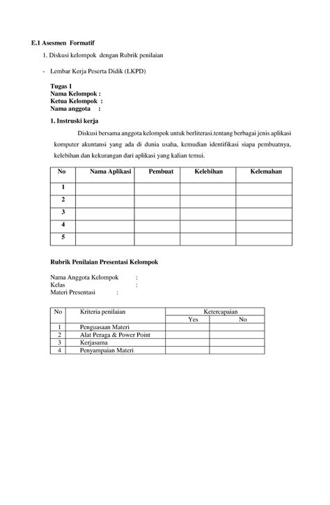 6705 10 Adgh E Asesmen Formatif Diskusi Kelompok Dengan Rubrik