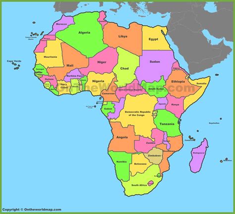 Political Map Of North Africa And The Middle East My Maps