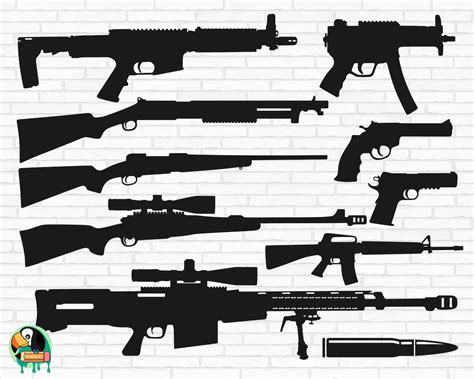 Guns Svg Shotgun Svg M16 Rifle Svg Weapon Svg Sniper Svg Hunter