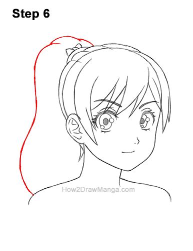 Anime Ponytail Drawing