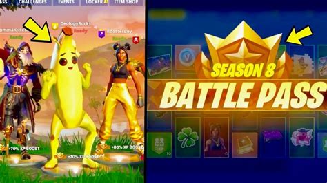 Fortnite Season 8 Full Battle Pass Review New Luxe Teir 100 Skin