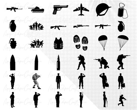 120 Military Svg Bundle Soldier Svg Army Svg Military Etsy Uk