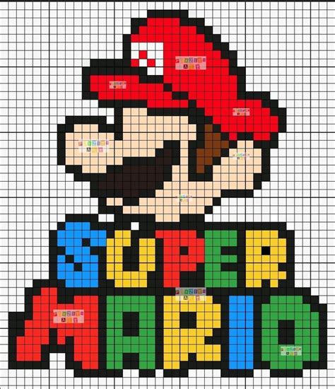 An Image Of The Super Mario Bros Pixel Art