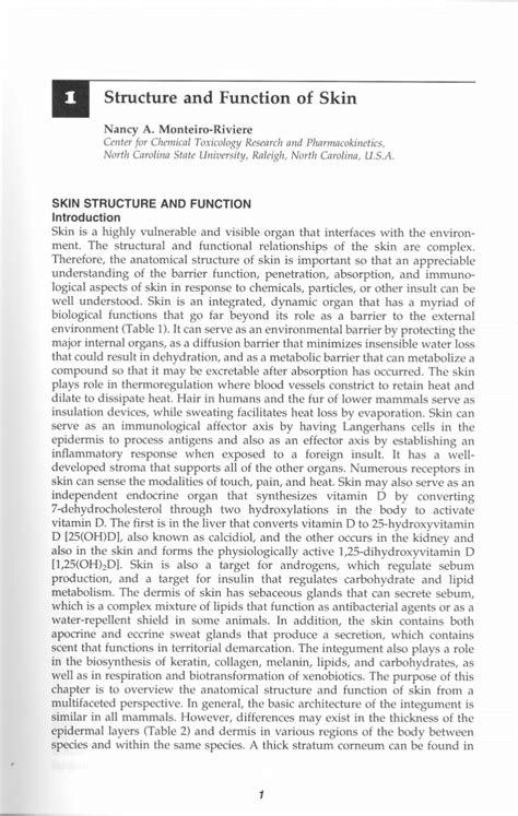 Pdf Structure And Function Of Skin