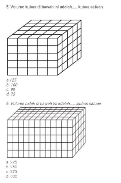 Volume Kubus Di Bawah Ini Adalah Kubus Satuan A B C D
