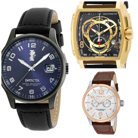 12 Best Selling Most Popular Invicta Watches With Leather Straps For