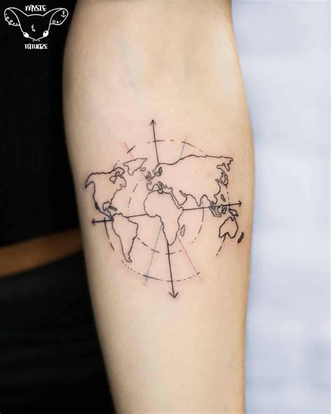 Tattoosworld Map Tattoo World Globe Tattoos World Tattoo Tattoo You