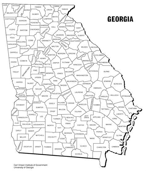 Georgia Printable Map