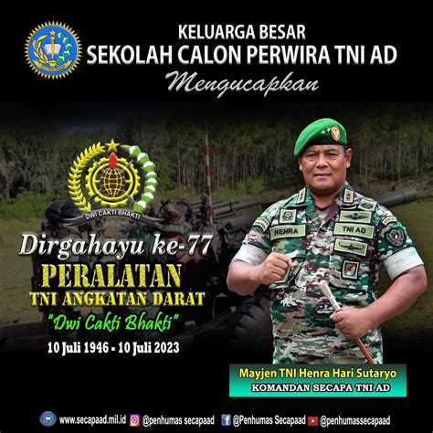 Dirgahayu Ke 77 Peralatan Tni Angkatan Darat “dwi Cakti Bhakti” 10 Juli