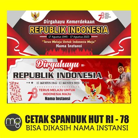 Sepanduk Kemerdekaan RI Ke 78 Banner HUT RI Dirgahayu Republik