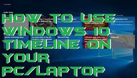 How To Use Windows 10 Timeline On Your Pclaptop Crazy Tech Tricks