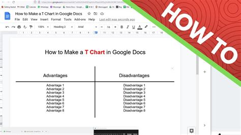 Free T Chart Template