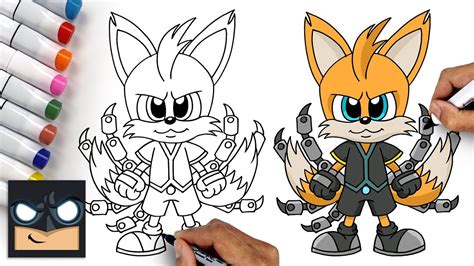 How To Draw Tails Nine Sonic Prime Youtube