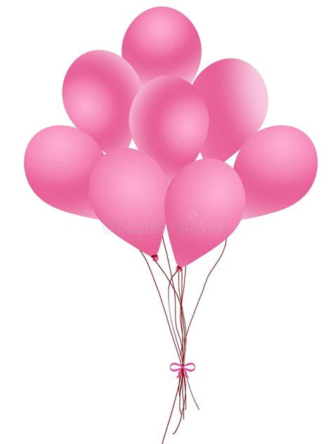 Pink Balloon Png File Clipart Transparent Vector Illustration Stock