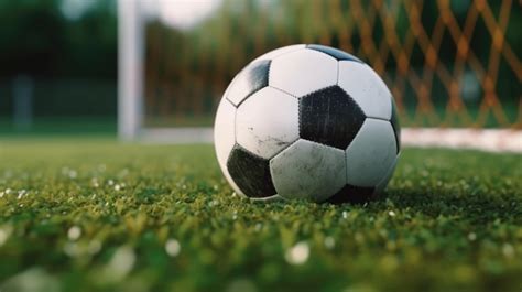 Premium Ai Image Closeup Shot Of A Soccer Ball