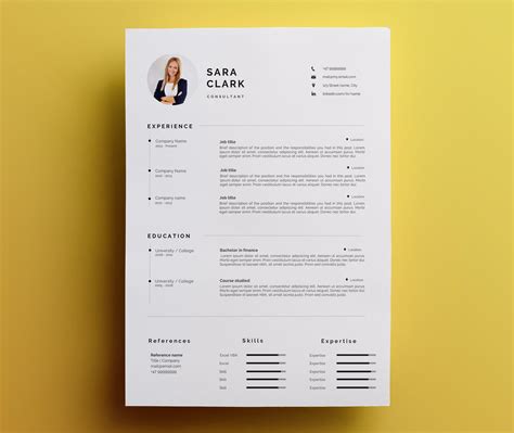 Using a cv template in word has come a long way. Modern Resume Template & Cover Letter + Icon Set for Microsoft Word | One Page Resume ...