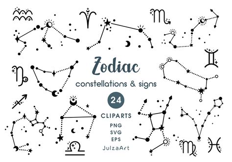 Zodiac Sign Svg Zodiac Constellations Graphic By Julzaart · Creative