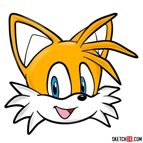 How To Draw The Face Of Tails Sketchok Easy Drawing Guides